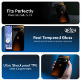 Orange Black Fusion Glass Case for Google Pixel 10 Pro 5G