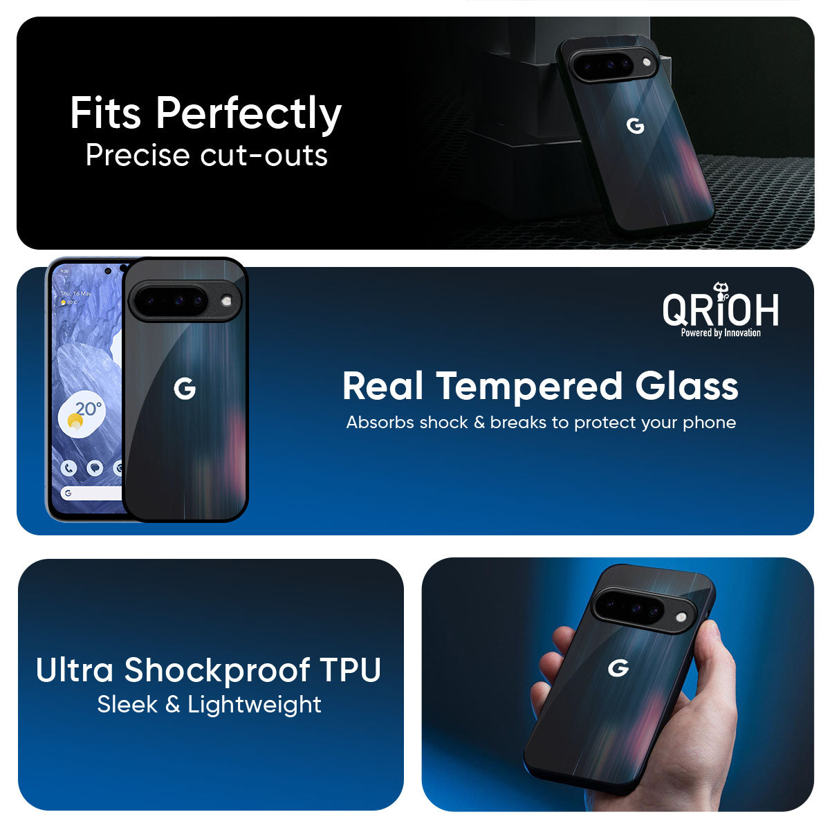 Dark Aesthetic Glass Case for Google Pixel 10 5G
