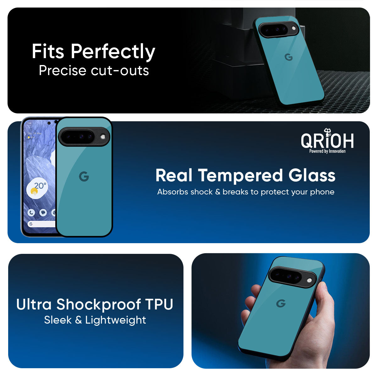 Oceanic Turquiose Glass Case for Google Pixel 10 5G