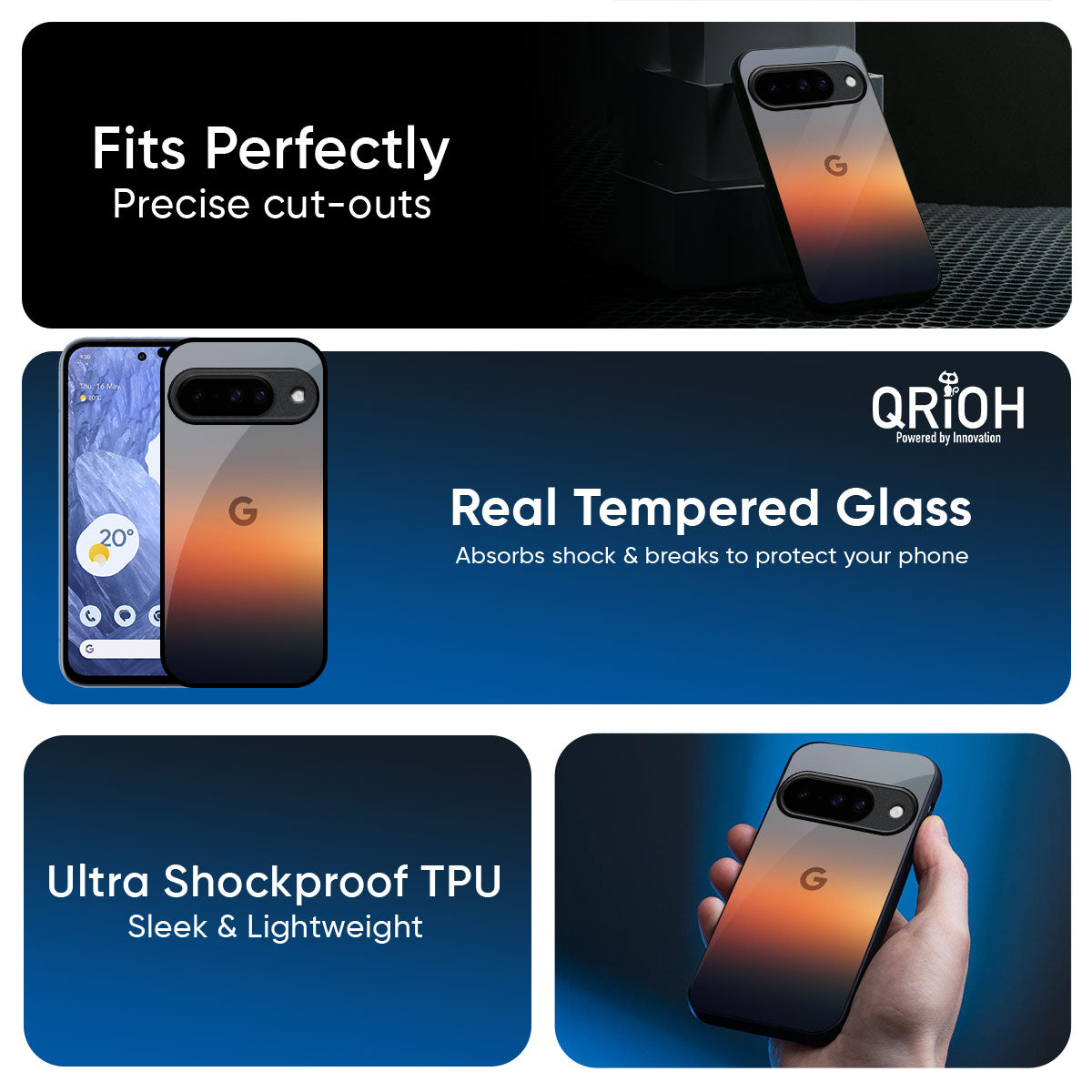 Aesthetic Orange Glass Case for Google Pixel 10 5G