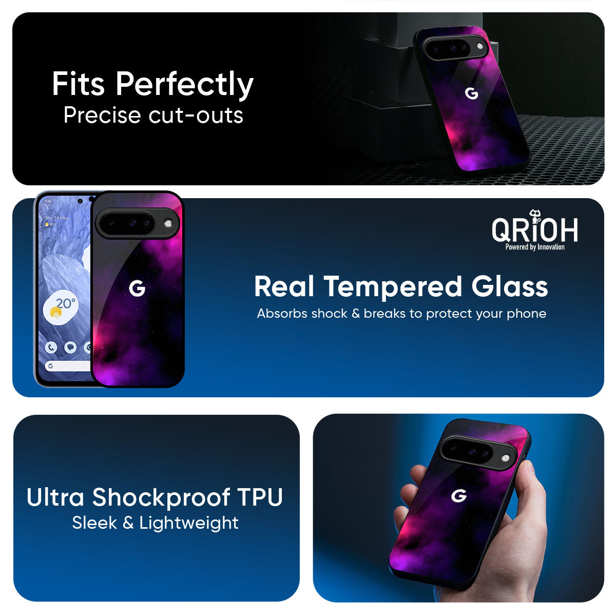 Pink Galaxy Glass Case for Google Pixel 10 5G