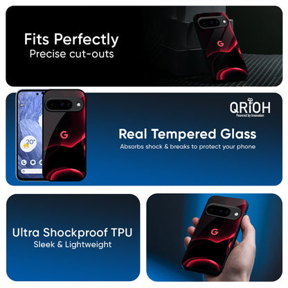 Red Thunder Glass Case for Google Pixel 10 5G