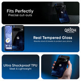 Blue Scratch Glass Case for Google Pixel 10 Pro XL 5G