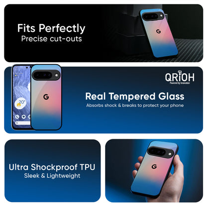 Blue & Pink Ombre Glass case for Google Pixel 10 5G