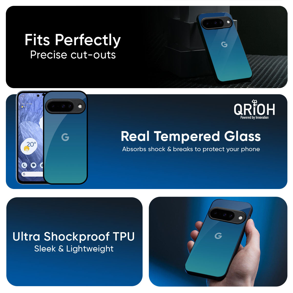 Celestial Blue Glass Case For Google Pixel 10 5G