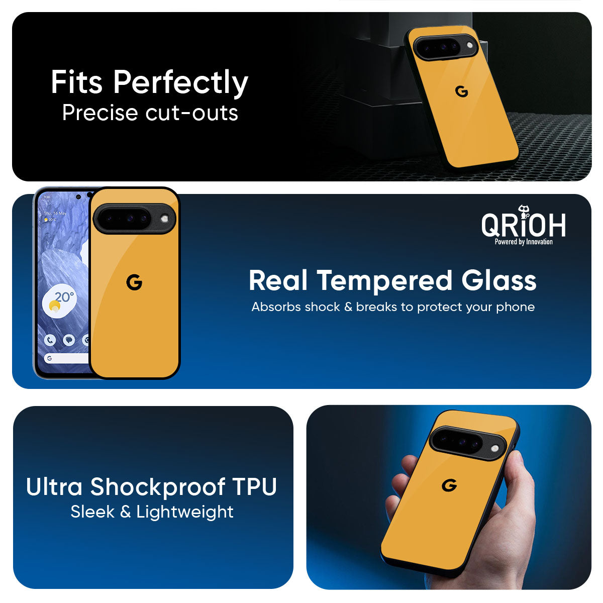 Fluorescent Yellow Glass case for Google Pixel 10 5G