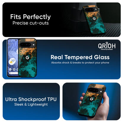 Watercolor Wave Glass Case for Google Pixel 10 Pro XL 5G
