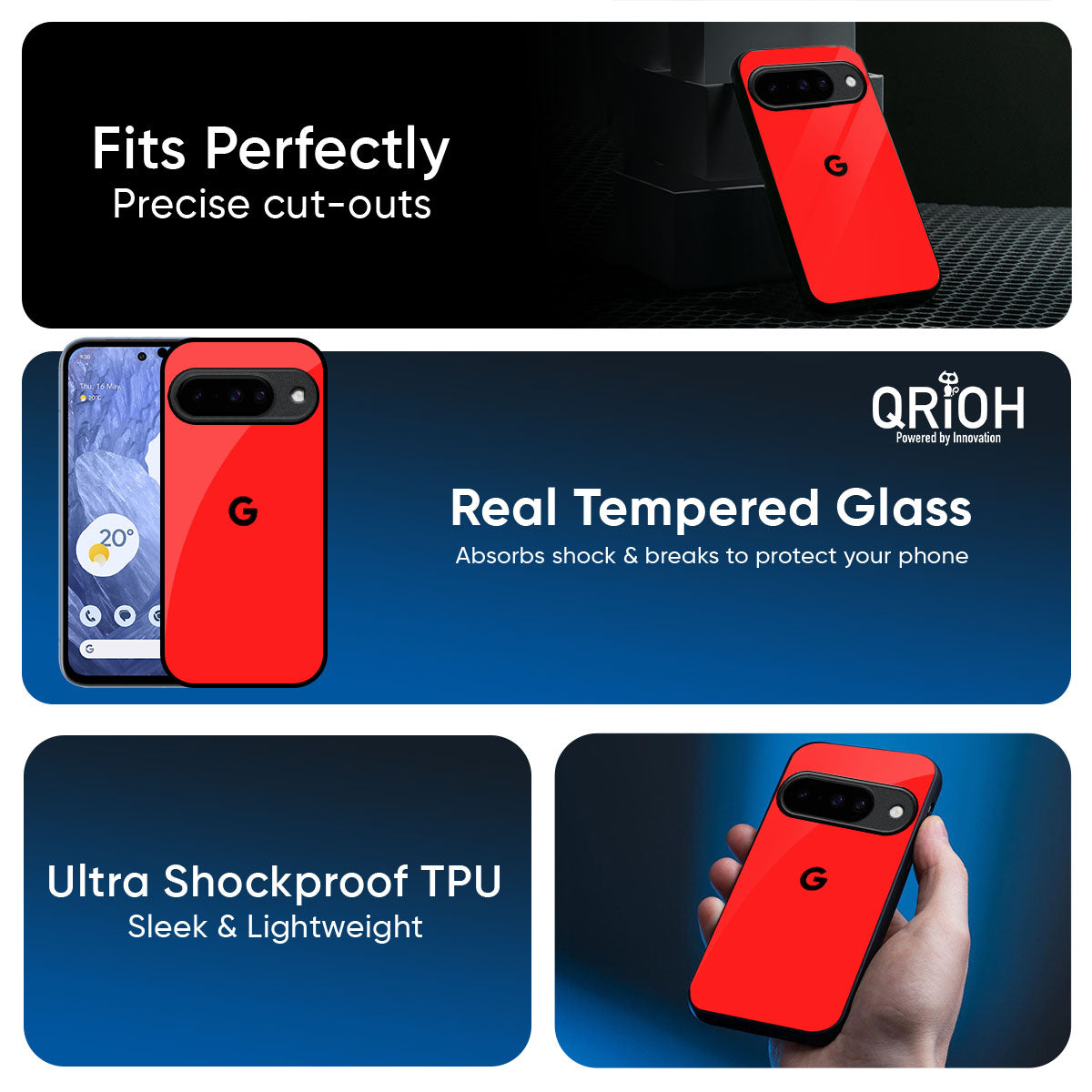 Blood Red Glass Case for Google Pixel 10 5G