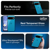 Blue Aqua Glass Case for Google Pixel 10 Pro 5G
