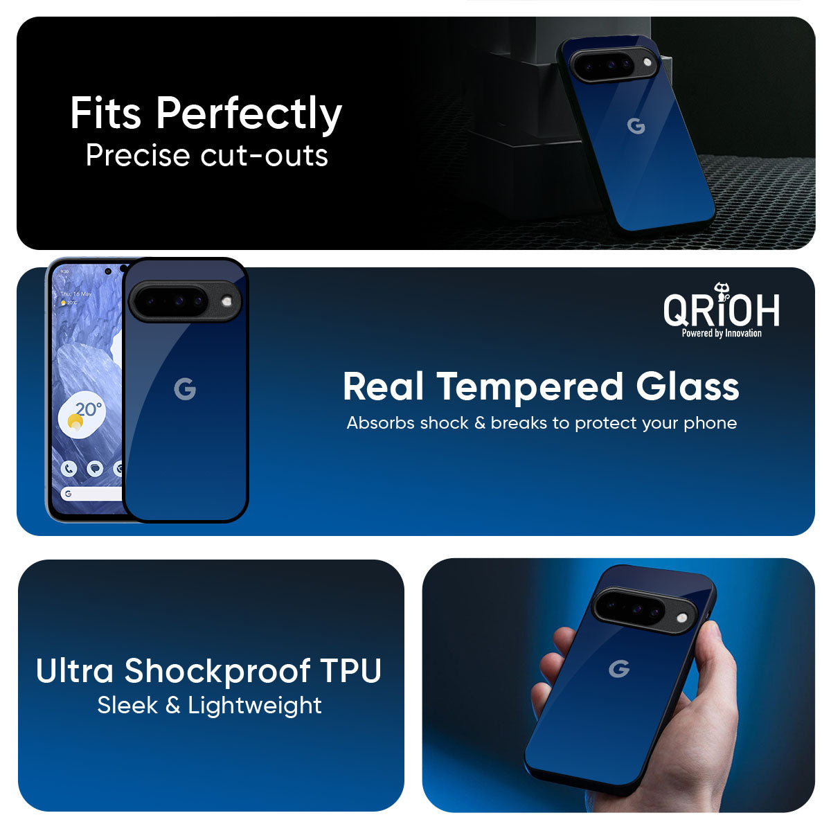 Very Blue Glass Case for Google Pixel 10 5G