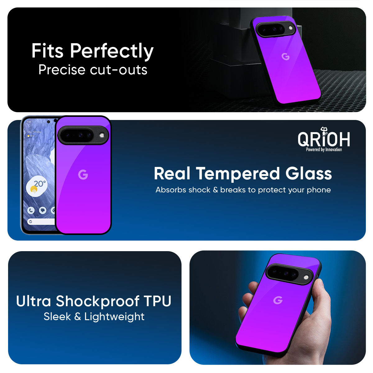 Purple Pink Glass Case for Google Pixel 10 5G