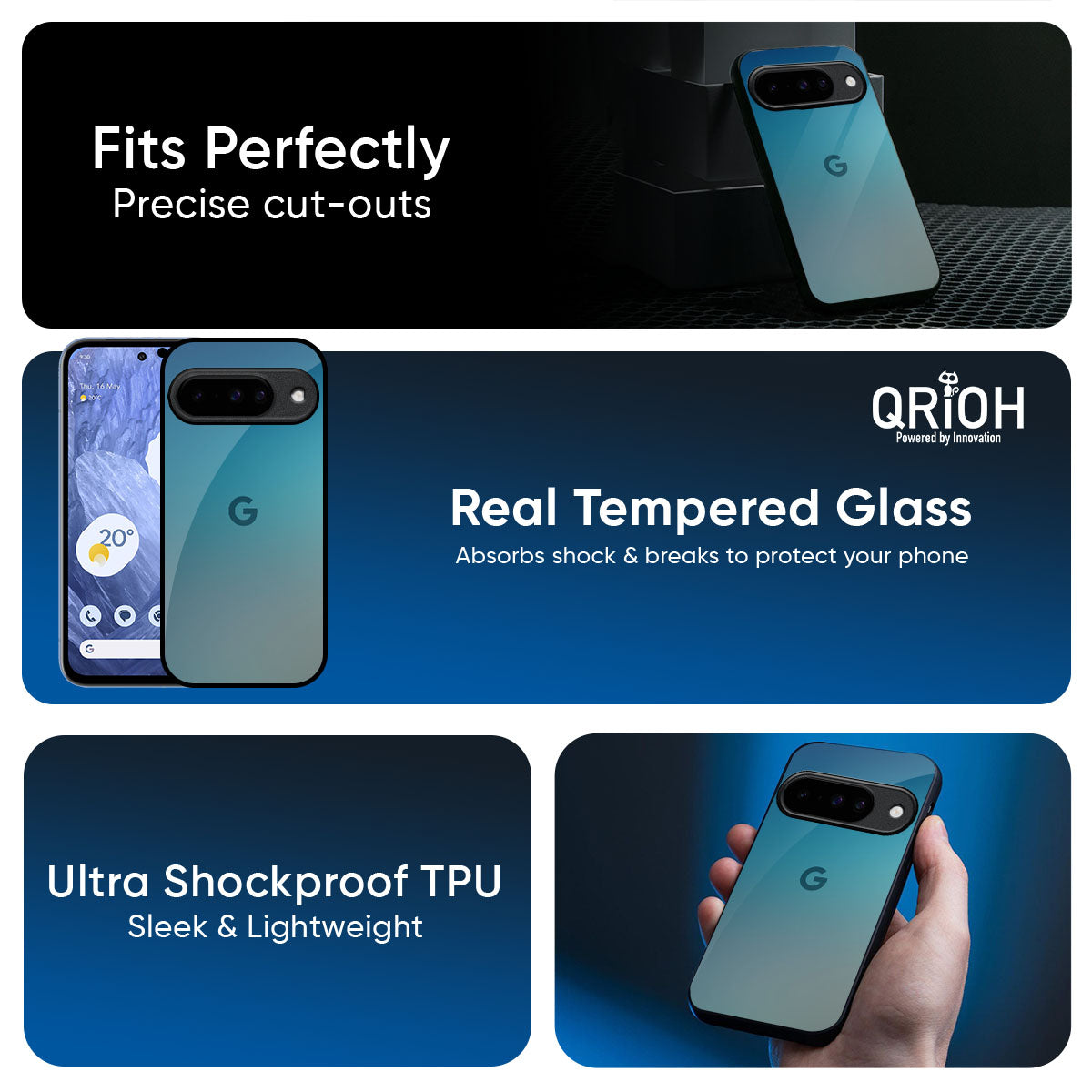 Sea Theme Gradient Glass Case for Google Pixel 10 5G