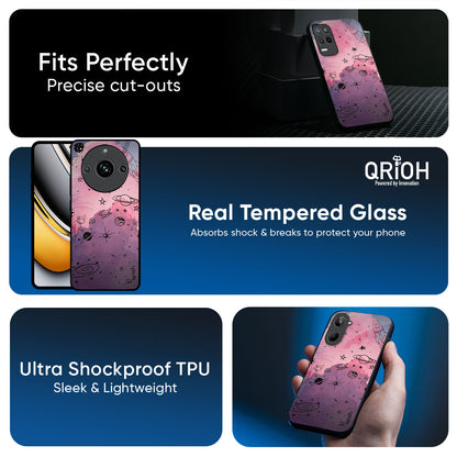 Space Doodles Glass Case for Realme 15T 5G