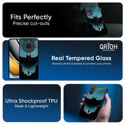 Cyan Bat Glass Case for Realme 16 Pro 5G