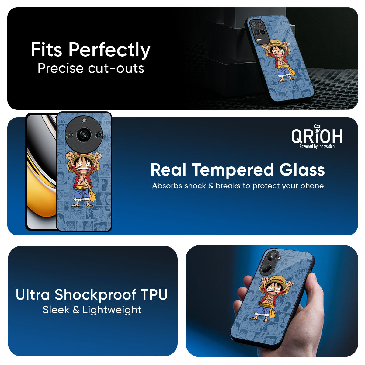 Chubby Anime Glass Case for Realme Narzo N65 5G