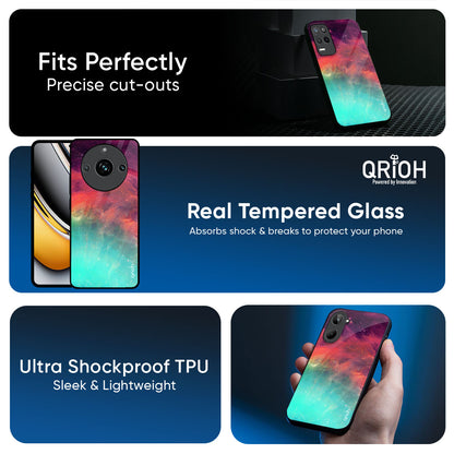 Colorful Aura Glass Case for Realme Narzo 70x 5G