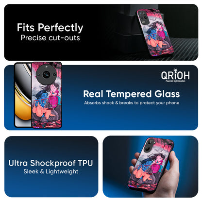 Radha Krishna Art Glass Case for Realme 14 Pro 5G