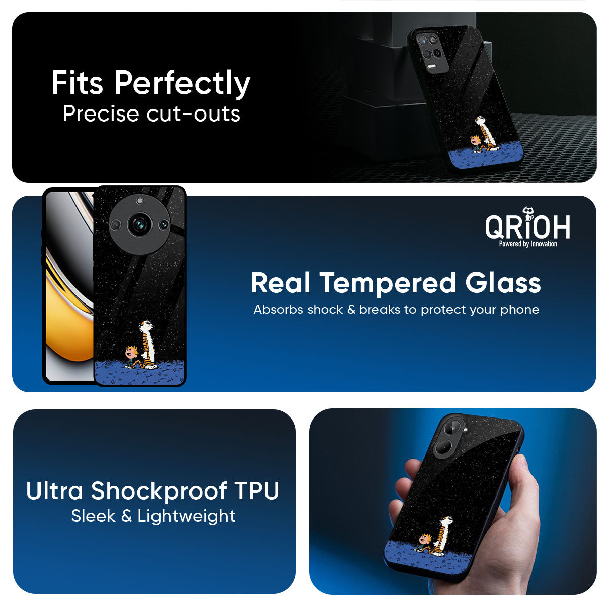 Night Sky Star Glass Case for Realme Narzo N65 5G