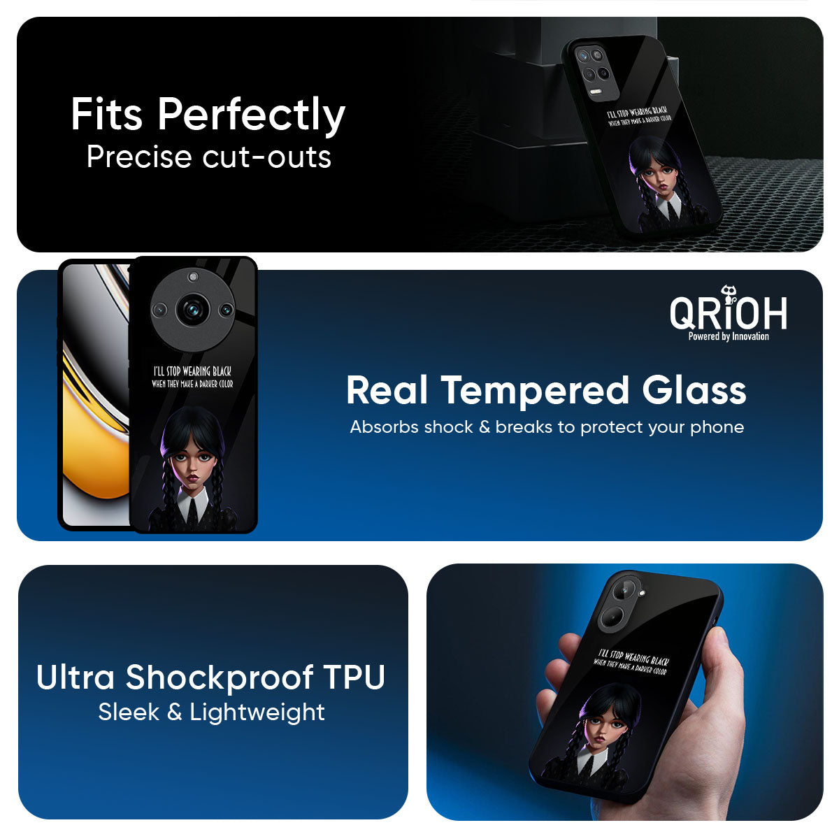 Aesthetic Digital Art Glass Case for Realme P3 5G