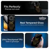 Golden Owl Glass Case for Realme 14 5G