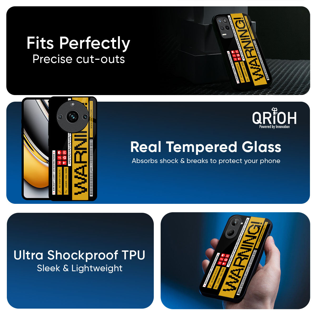 Aircraft Warning Glass Case for Realme 14 5G