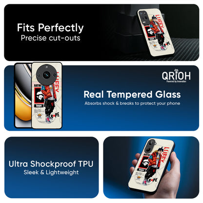 Bape Luffy Glass Case for Realme 14 Pro 5G