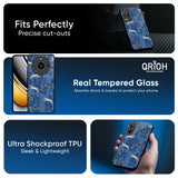 Blue Cheetah Glass Case for Realme 14 5G