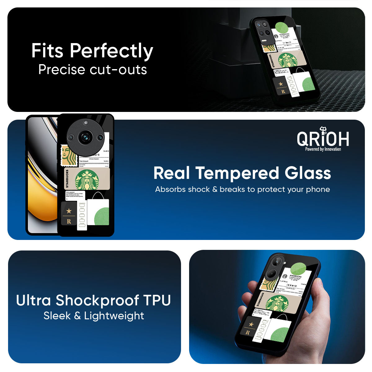 Coffee Latte Glass Case for Realme 14x 5G