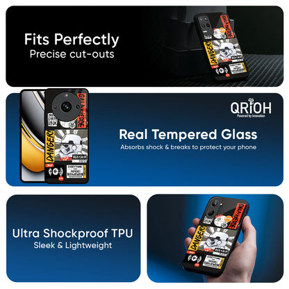 Galaxy Edge Glass Case for Realme Narzo 70x 5G