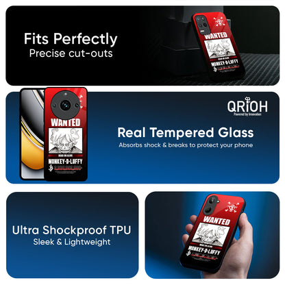 Luffy Wanted Glass Case for Realme 14 Pro Plus 5G