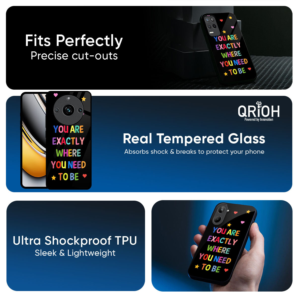 Magical Words Glass Case for Realme P3 Pro 5G