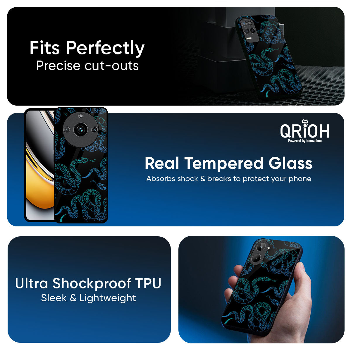 Serpentine Glass Case for Realme 15x 5G