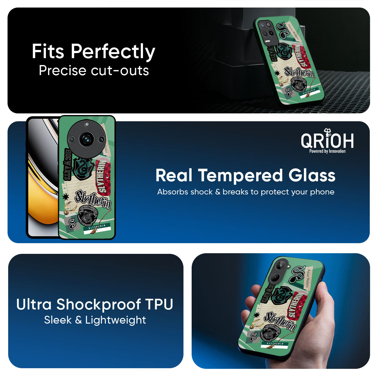 Slytherin Glass Case for Realme 14 Pro Plus 5G