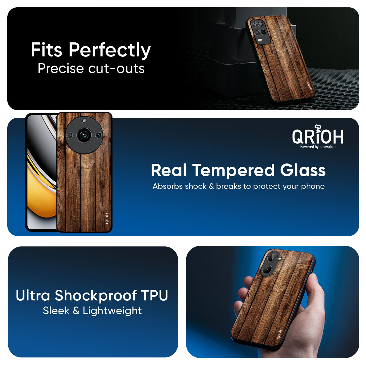 Timber Printed Glass Case for Realme 16 Pro Plus 5G