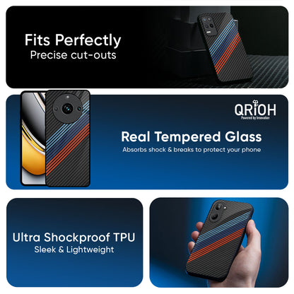 Carbon Inspired Glass Case for Realme 14x 5G