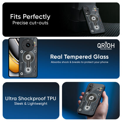 Retro Recorder Glass Case for Realme P3 Ultra 5G