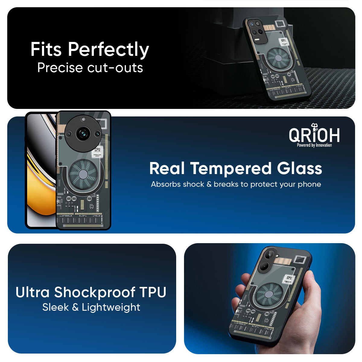 Motherboard Circuit Glass Case for Realme 14 Pro Plus 5G