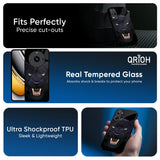 Angry Black Tiger Glass Case for Realme C65 5G