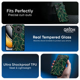 Abstract Green Glass Case For Realme P4 Power 5G