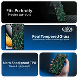 Abstract Green Glass Case For Realme Narzo 80 Lite 5G