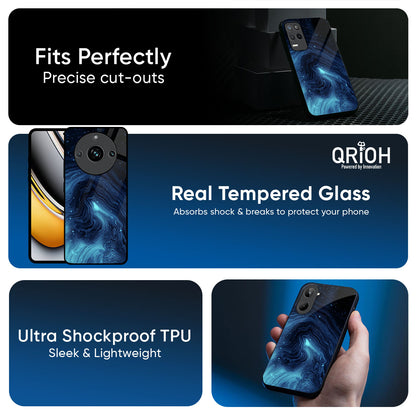 Dazzling Ocean Gradient Glass Case For Realme Narzo 70x 5G