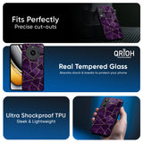 Geometric Purple Glass Case For Realme 14 5G