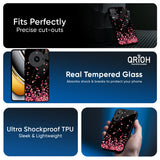 Heart Rain Fall Glass Case For Realme 15x 5G
