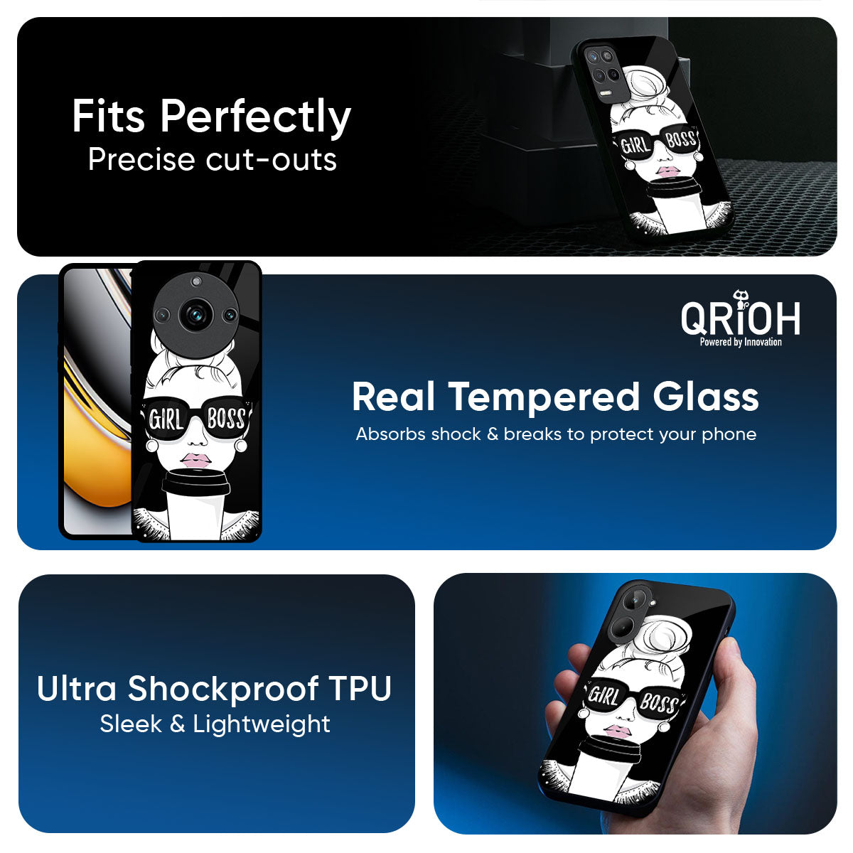 Girl Boss Glass Case For Realme 12X 5G