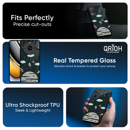 Astronaut Dream Glass Case For Realme Narzo 70x 5G