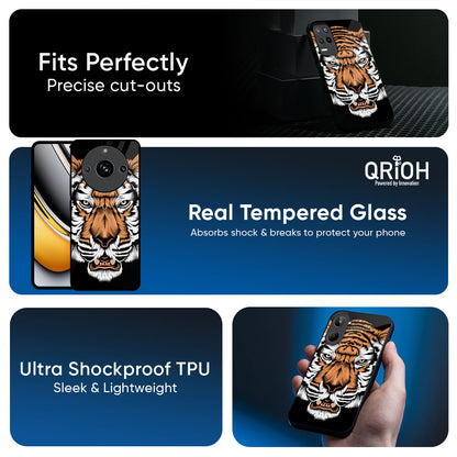 Angry Tiger Glass Case For Realme 14 5G