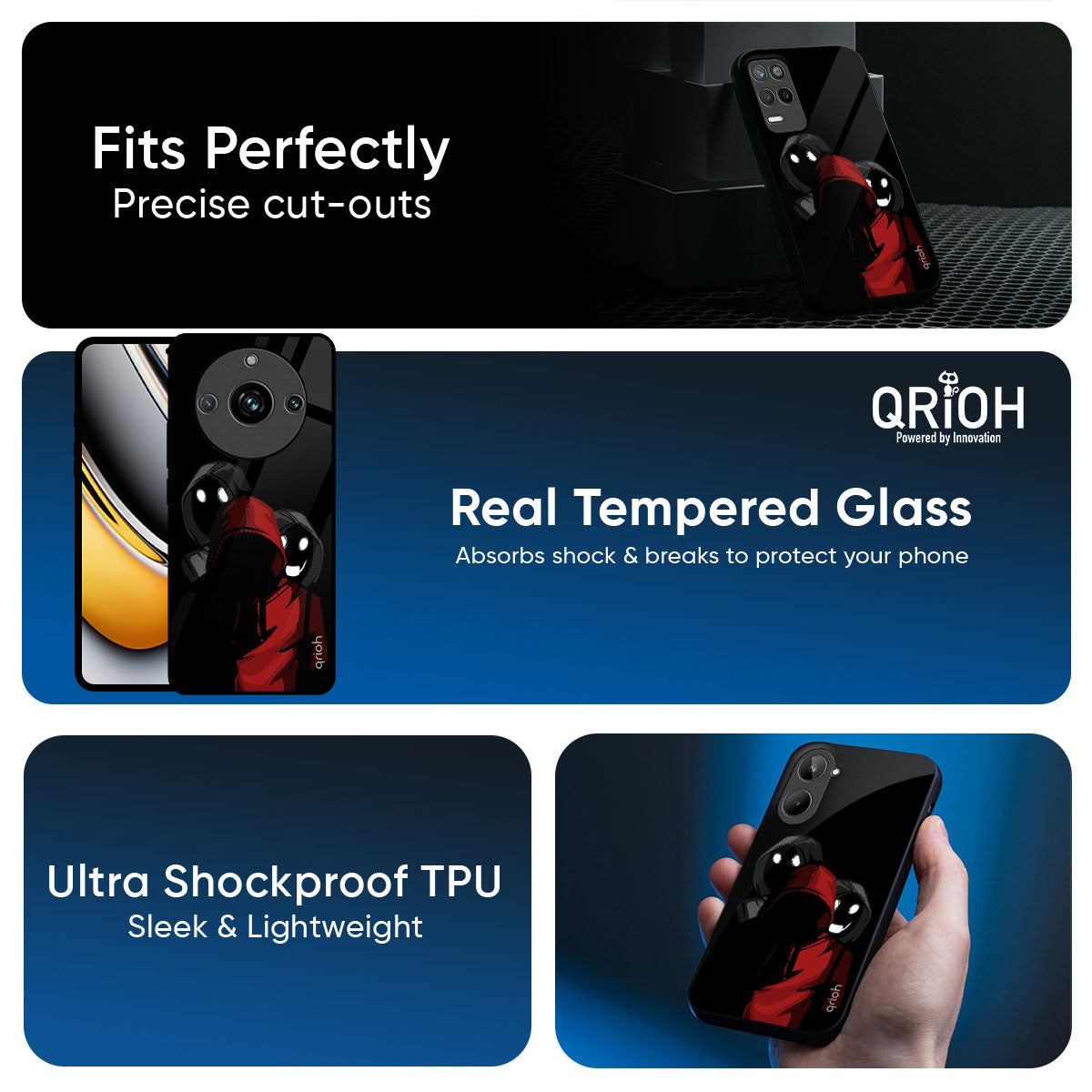 Shadow Character Glass Case for Realme 14 Pro 5G