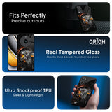 Aggressive Lion Glass Case for Realme 14 5G