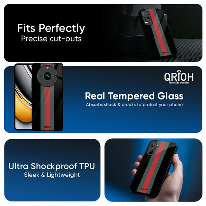 Vertical Stripes Glass Case for Realme 14 5G
