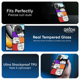 Anime Sketch Glass Case for Realme 14 5G